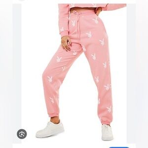 NWT playboy x missguided tall aop oversized joggers size 4